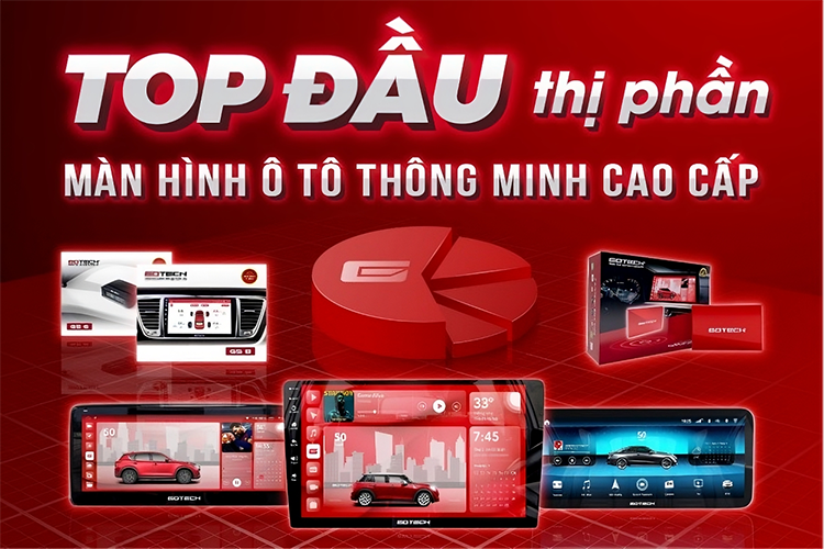 Gotech hiện là doanh nghiệp chiếm thị phần cao trong phân khúc màn hình ô tô thông minh cao cấp tại Việt Nam.