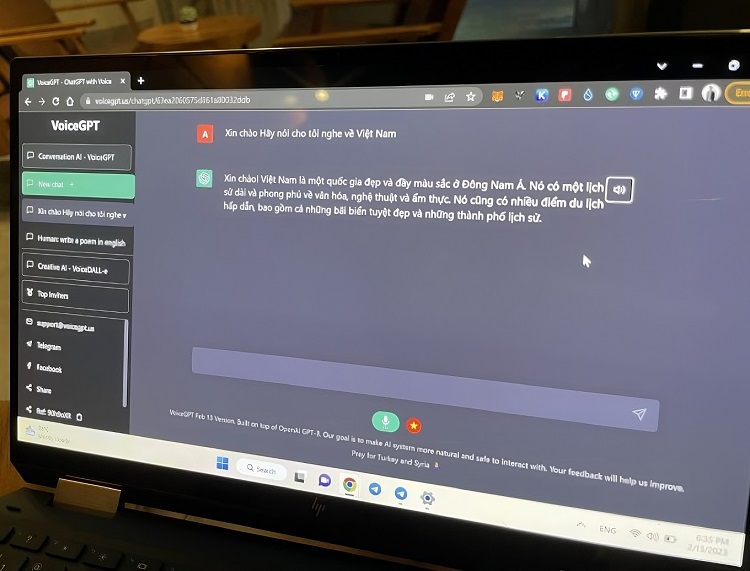 PHÁT TRIỂN NỀN TẢNG VOICEGPT CÓ THỂ GIAO TIẾP ĐƯỢC VỚI AI BẰNG GIỌNG NÓI ĐẾN TỪ NHÓM STARTUP VIỆT